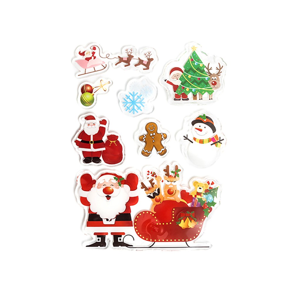 Gel stickers Christmas - DpCraft - 8 pcs.