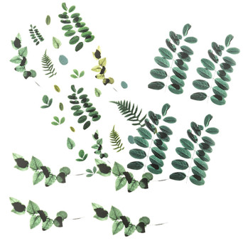 Transparent PVC stickers Leaves - DpCraft - 33 pcs.