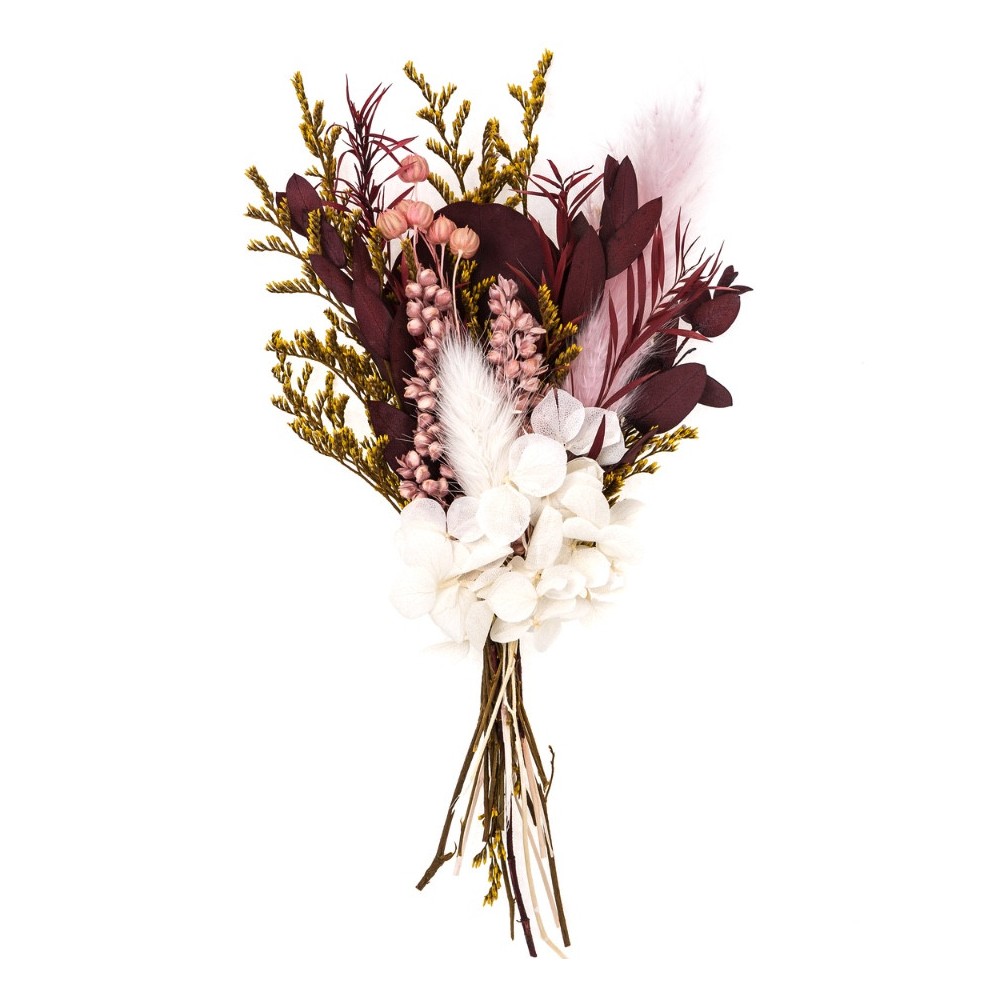 Mini bukiet suszonych kwiatów Burgundy Queen - DpCraft - 20 cm