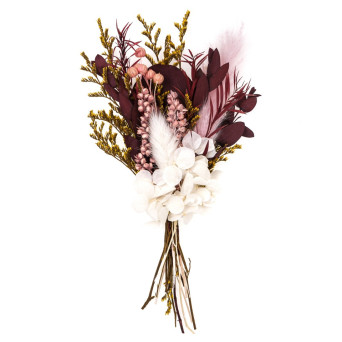 Mini bouquet of dried flowers Burgundy Queen - DpCraft - 20 cm
