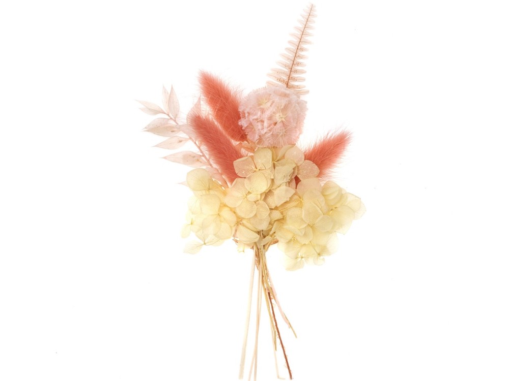 Mini bukiet suszonych kwiatów Fluffy Flamingo - DpCraft - 20 cm