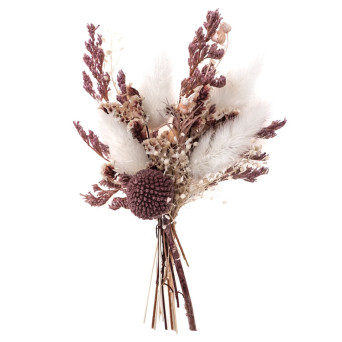 Mini bukiet suszonych kwiatów Miss Mauve - DpCraft - 20 cm