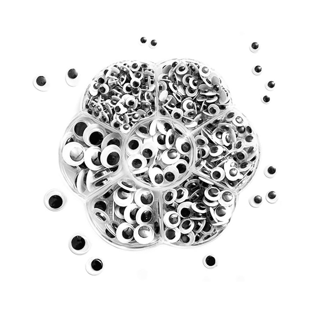 Self-adhesive wiggle eyes - DpCraft - 500 pcs.