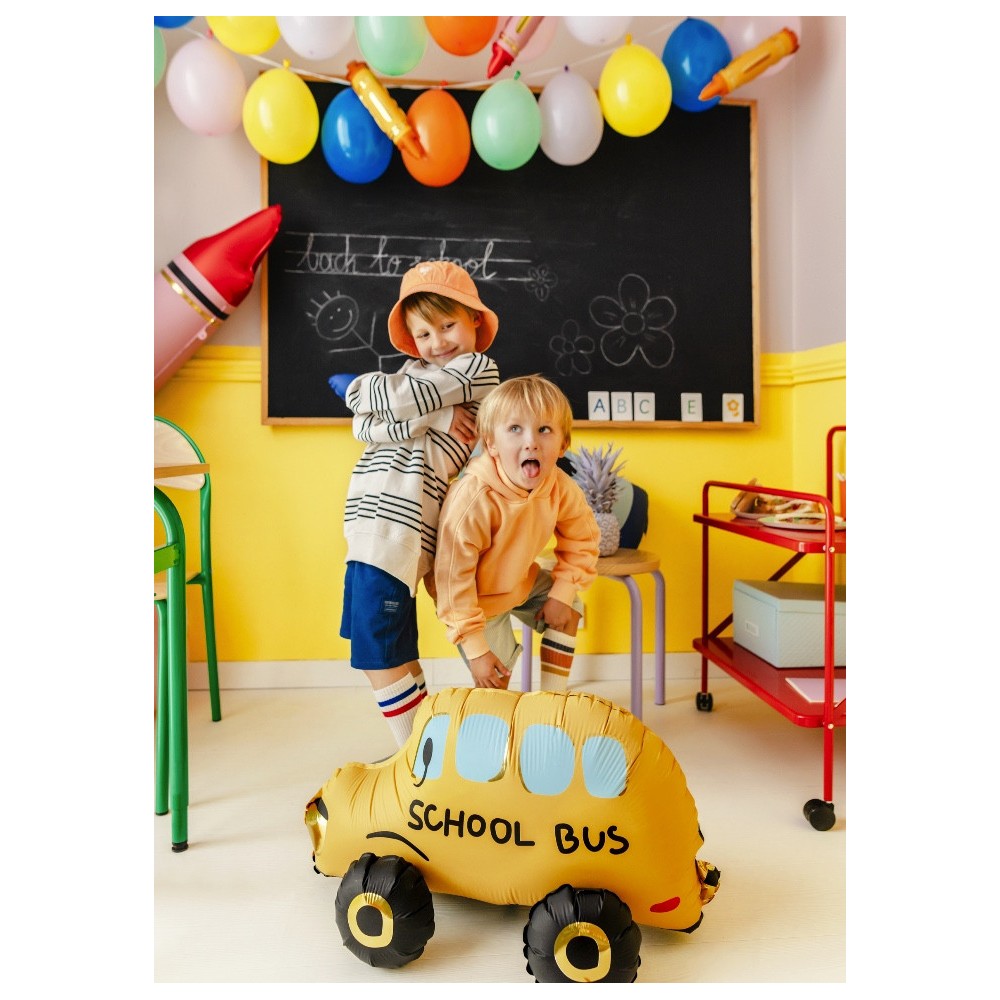 Foil balloon School Bus - yellow, 66 x 36 cm