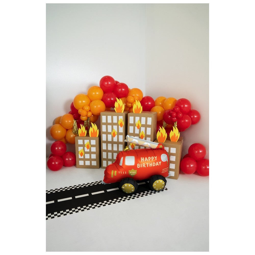 Foil balloon Fire Truck - red, 67 x 53 cm