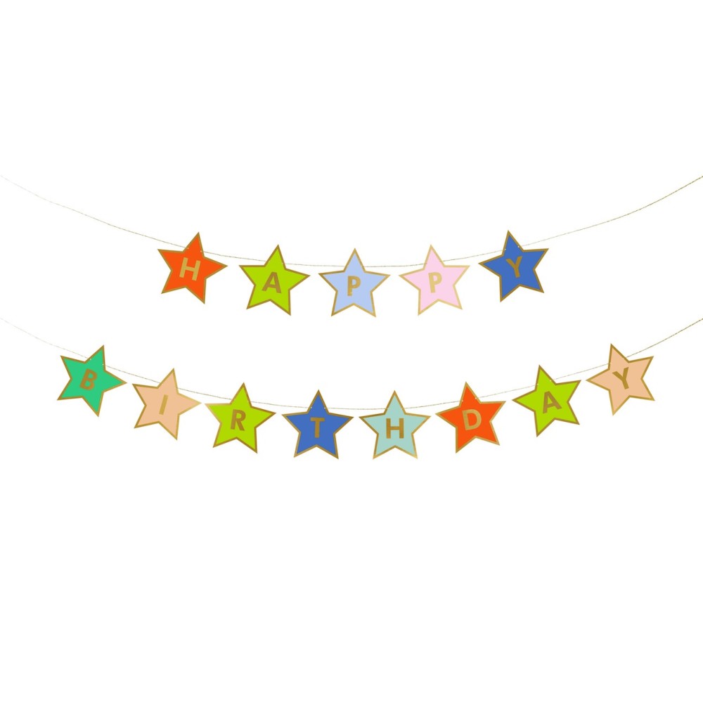 Girlanda Happy Birthday Gwiazdki - 16,5 x 260 cm