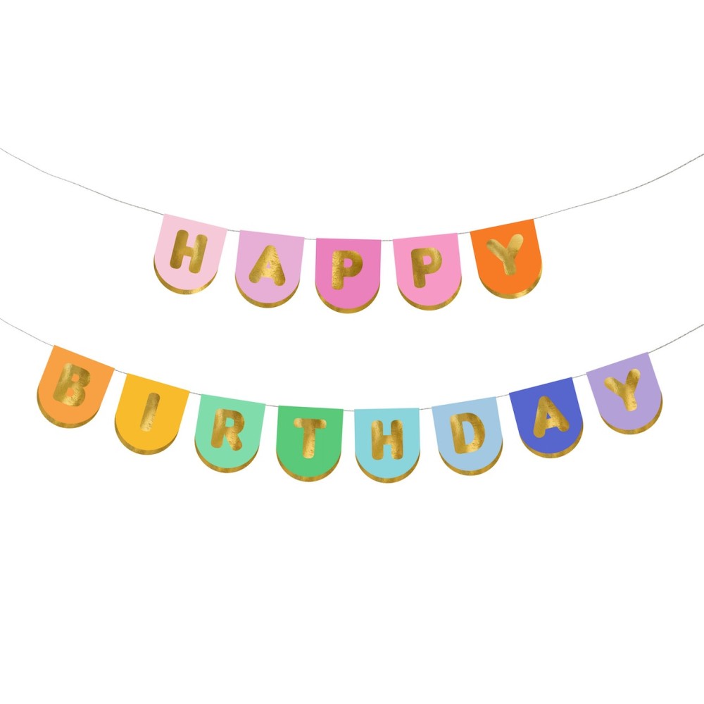 Girlanda Happy Birthday - 12 x 163 cm