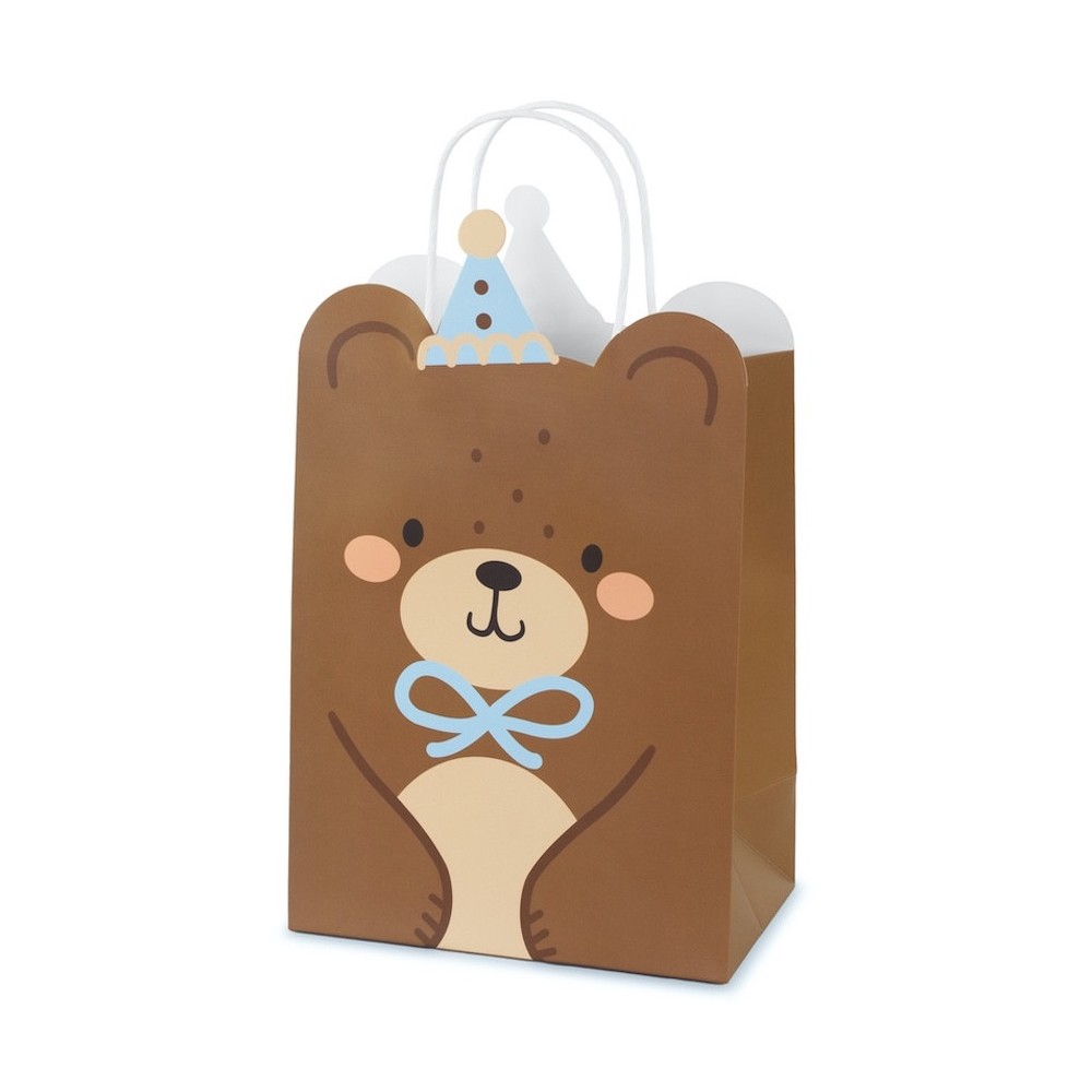 Gift paper bag Bear - brown, 18 x 29 x 10,5 cm