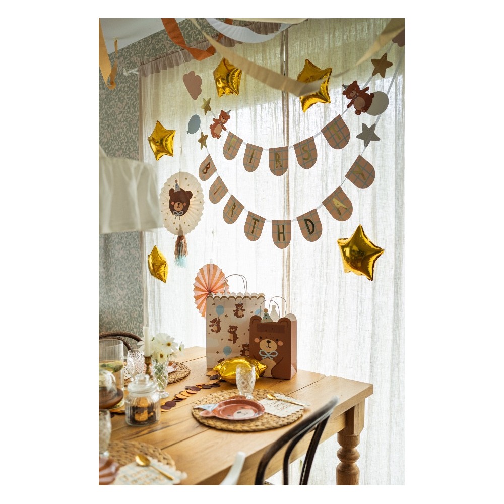 Gift paper bag Bear - brown, 18 x 29 x 10,5 cm
