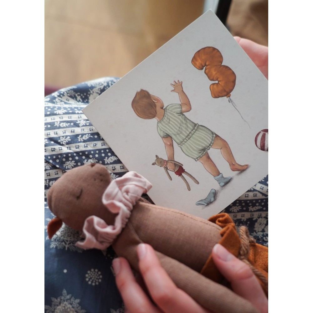 Greeting card - Hi Little - 3rd Birthday, 14,5 x 14,5 cm
