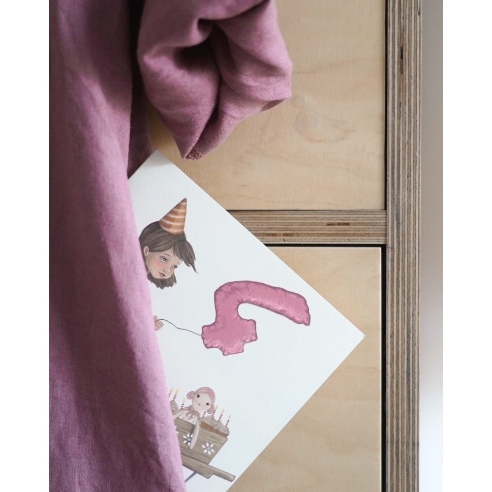Greeting card - Hi Little - 4th Birthday, 14,5 x 14,5 cm
