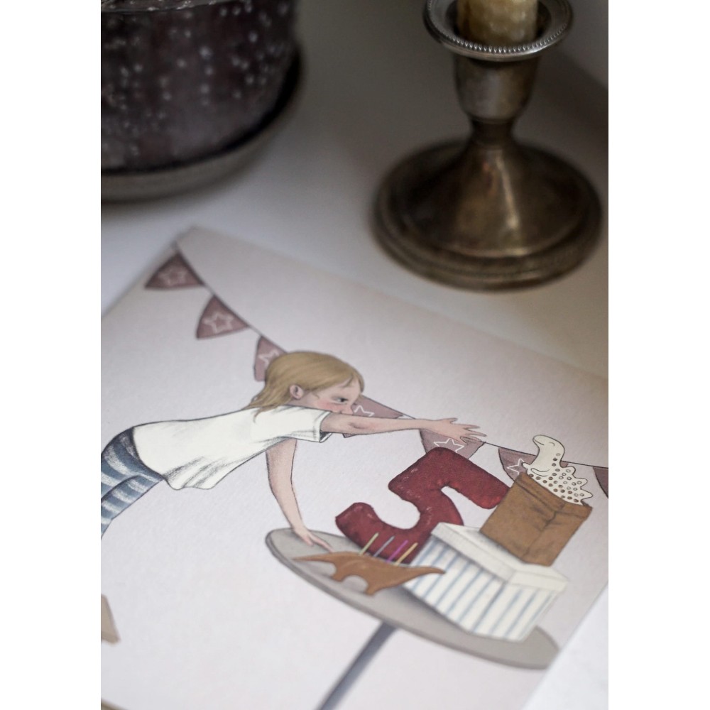 Greeting card - Hi Little - 5th Birthday, 14,5 x 14,5 cm