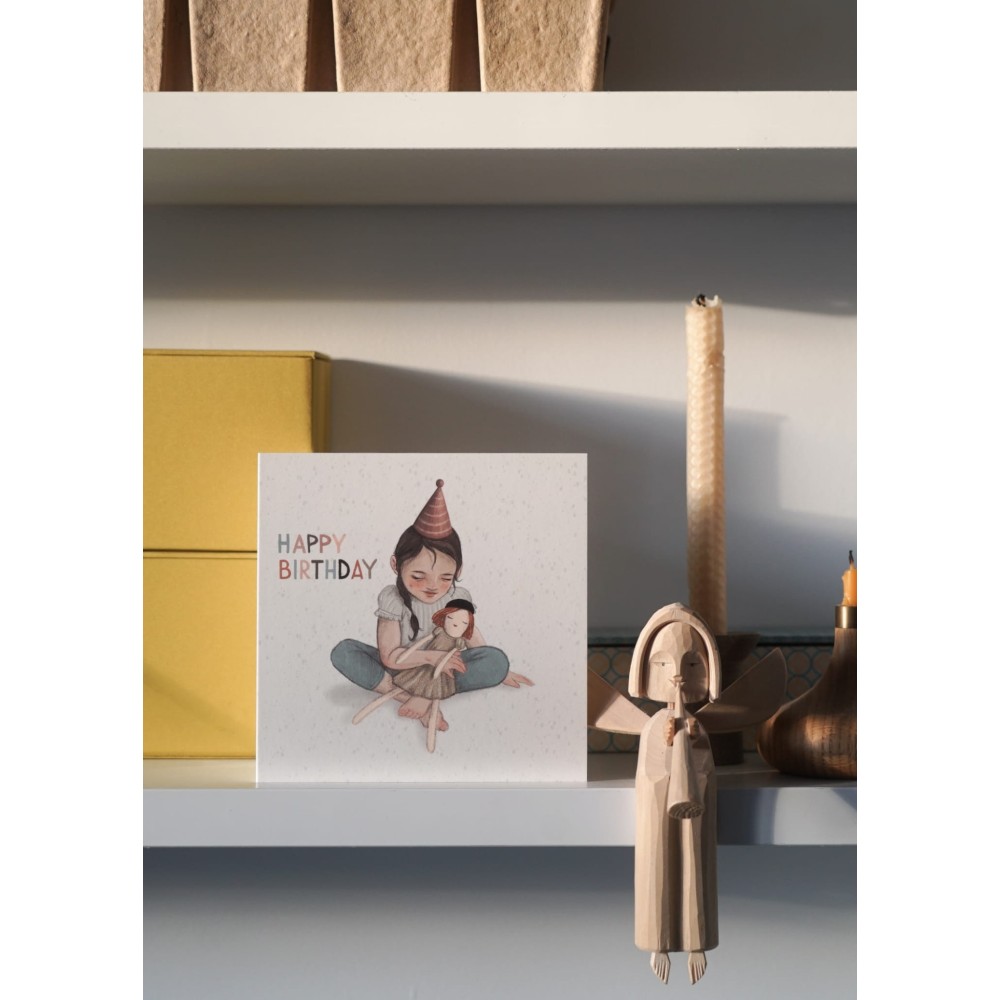 Greeting card - Hi Little - Happy Birthday Girl, 14,5 x 14,5 cm