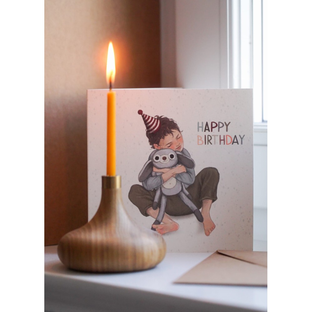 Greeting card - Hi Little - Happy Birthday Boy, 14,5 x 14,5 cm