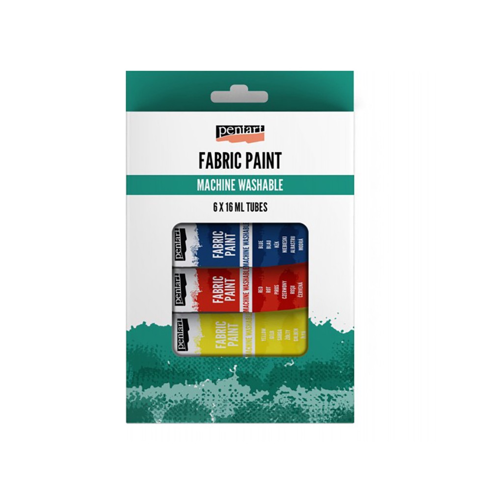 Set of fabric paints - Pentart - 6 x 16 ml