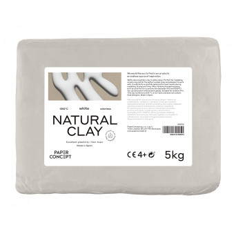 Glina rzeźbiarska Natural Clay - PaperConcept - White 5 kg