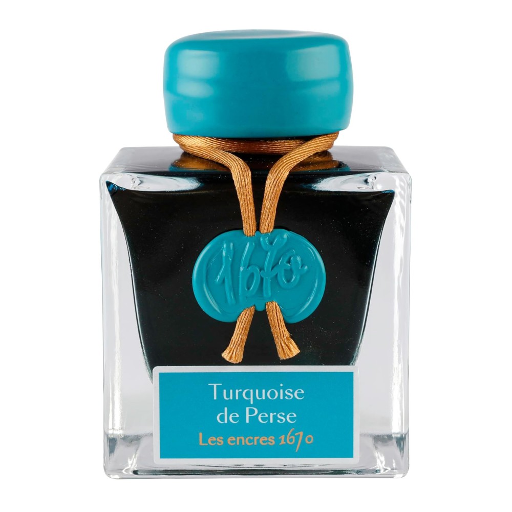 Atrament 1670 w butelce - J.Herbin - Turquoise, 50 ml
