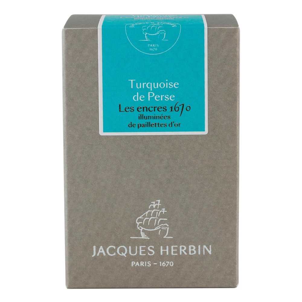 Atrament 1670 w butelce - J.Herbin - Turquoise, 50 ml