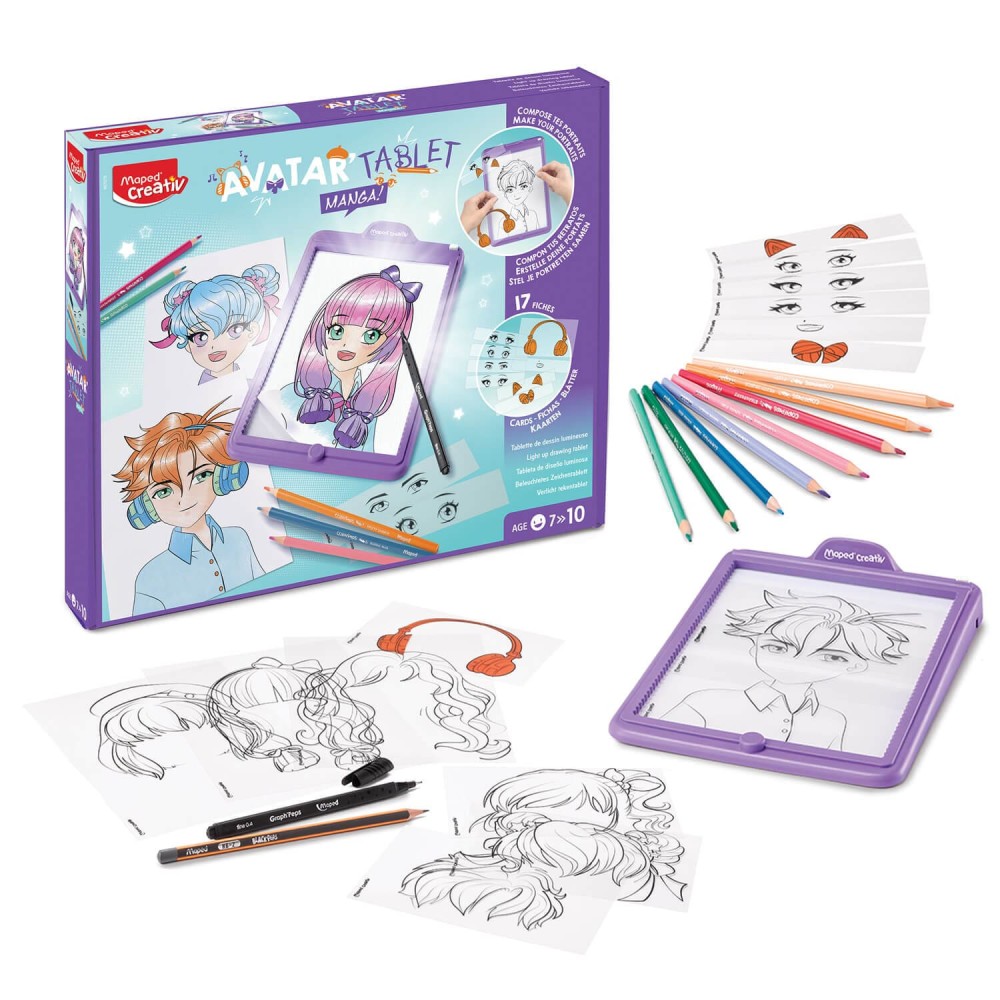 Light up drawing Avatar Manga Creativ tablet for kids - Maped