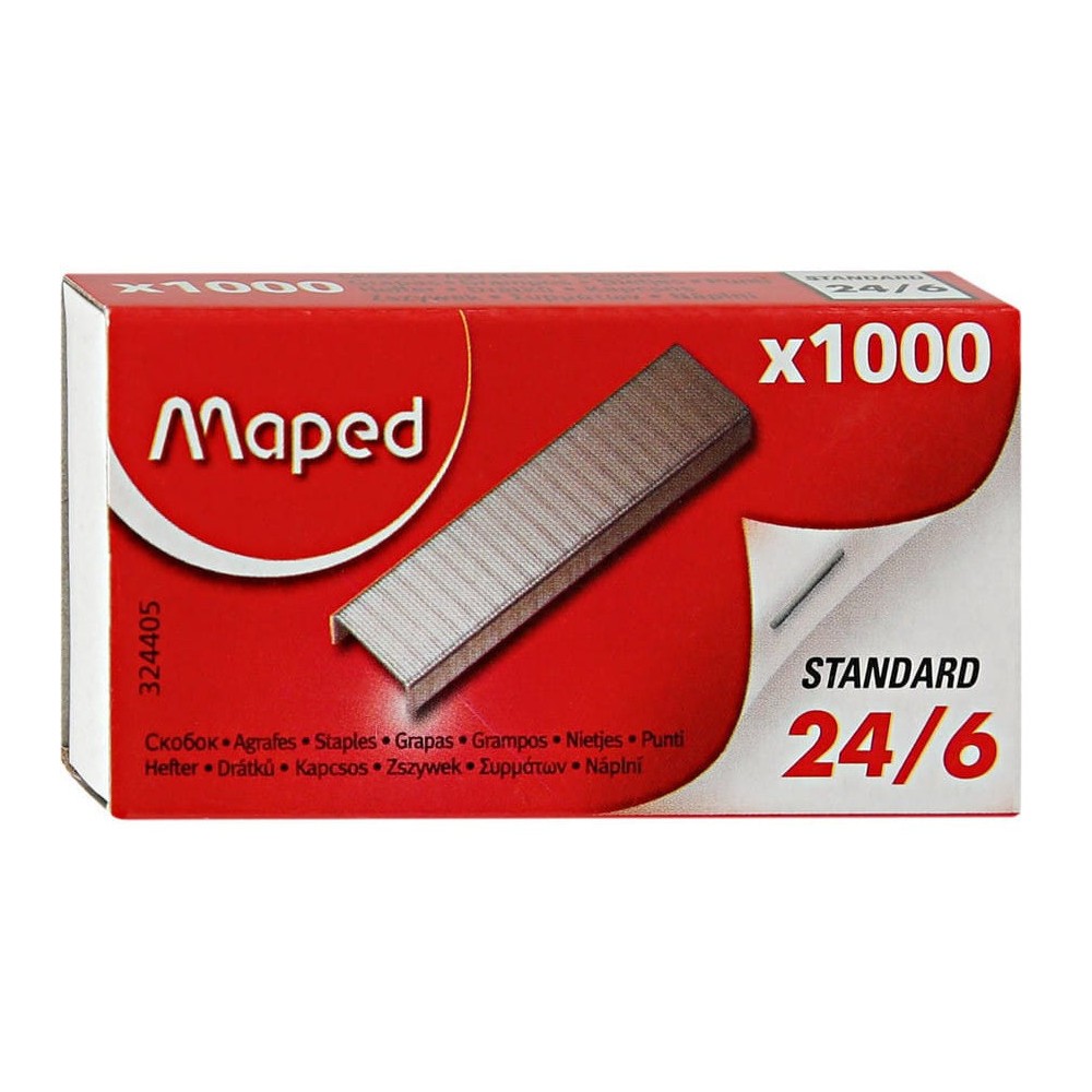 Zszywki metalowe 24/6 - Maped - 1000 szt.