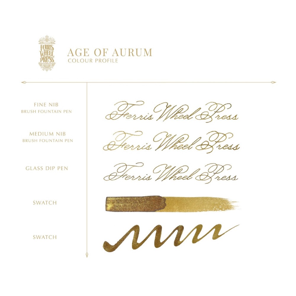Calligraphy ink FerriTales - Ferris Wheel Press - Age of Aurum, 20 ml