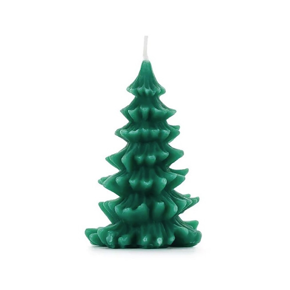 Christmas Tree candle - green, 10 cm