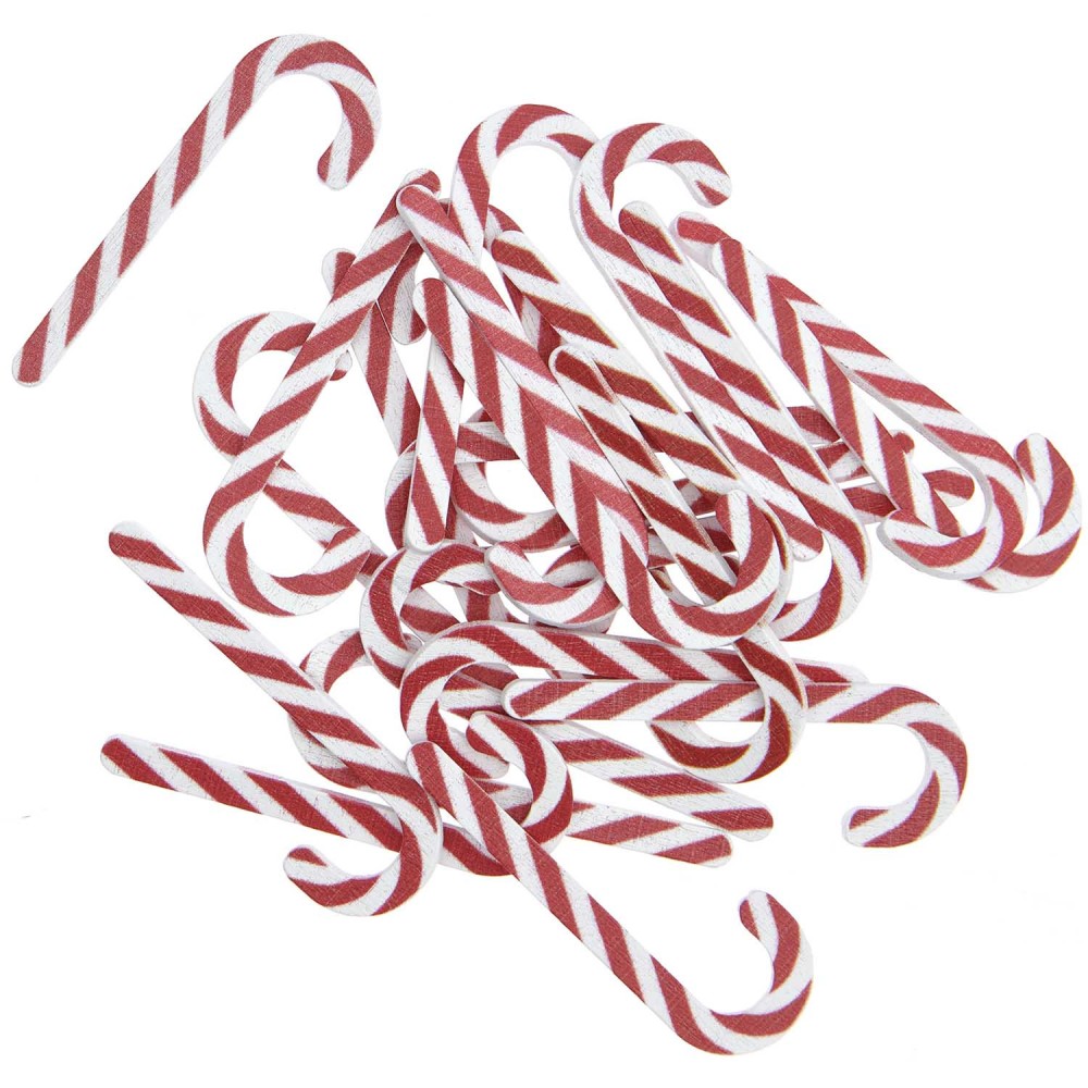 Wooden confetti Candy Canes - Rico Design - 24 pcs.