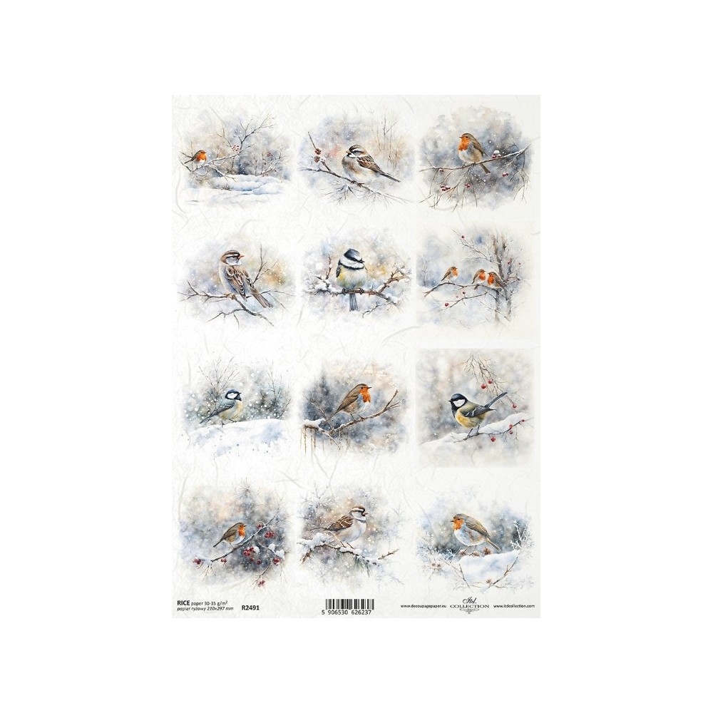 Decoupage paper A4 - ITD Collection - rice, R2491