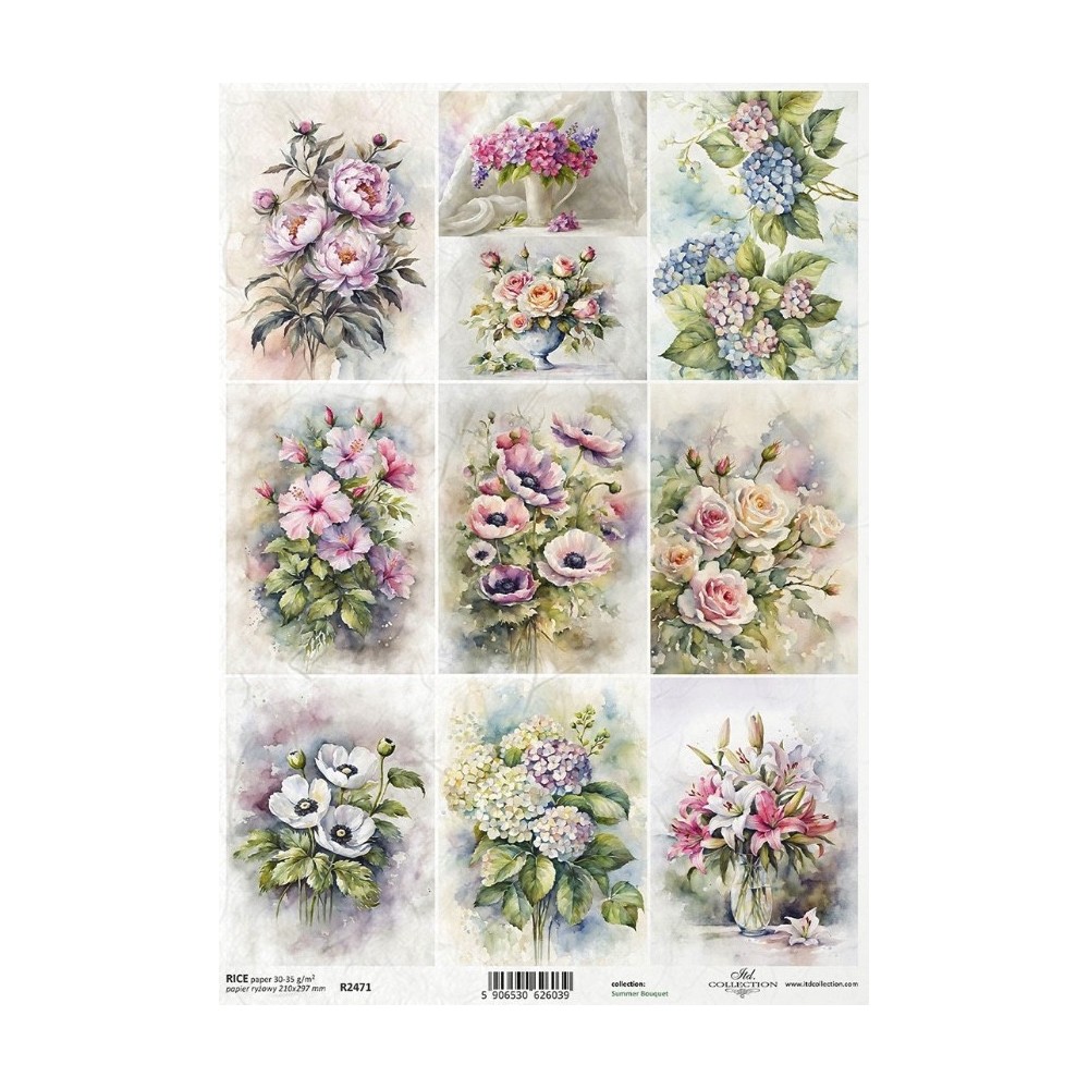 Decoupage paper A4 - ITD Collection - rice, R2471