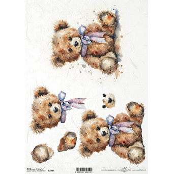 Papier do decoupage A4 - ITD Collection - ryżowy, R2487