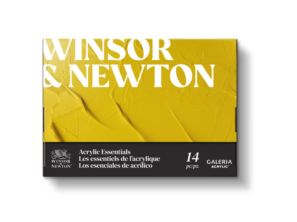 Zestaw farb akrylowych Galeria z akcesoriami - Winsor & Newton - 14 szt.