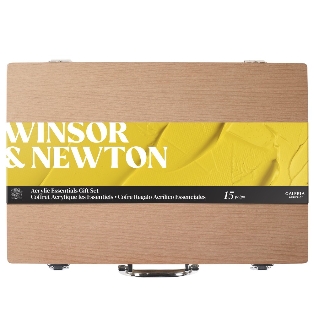 Zestaw farb akrylowych Galeria z akcesoriami - Winsor & Newton - 15 szt.