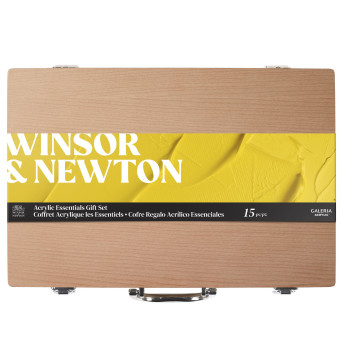 Zestaw farb akrylowych Galeria z akcesoriami - Winsor & Newton - 15 szt.