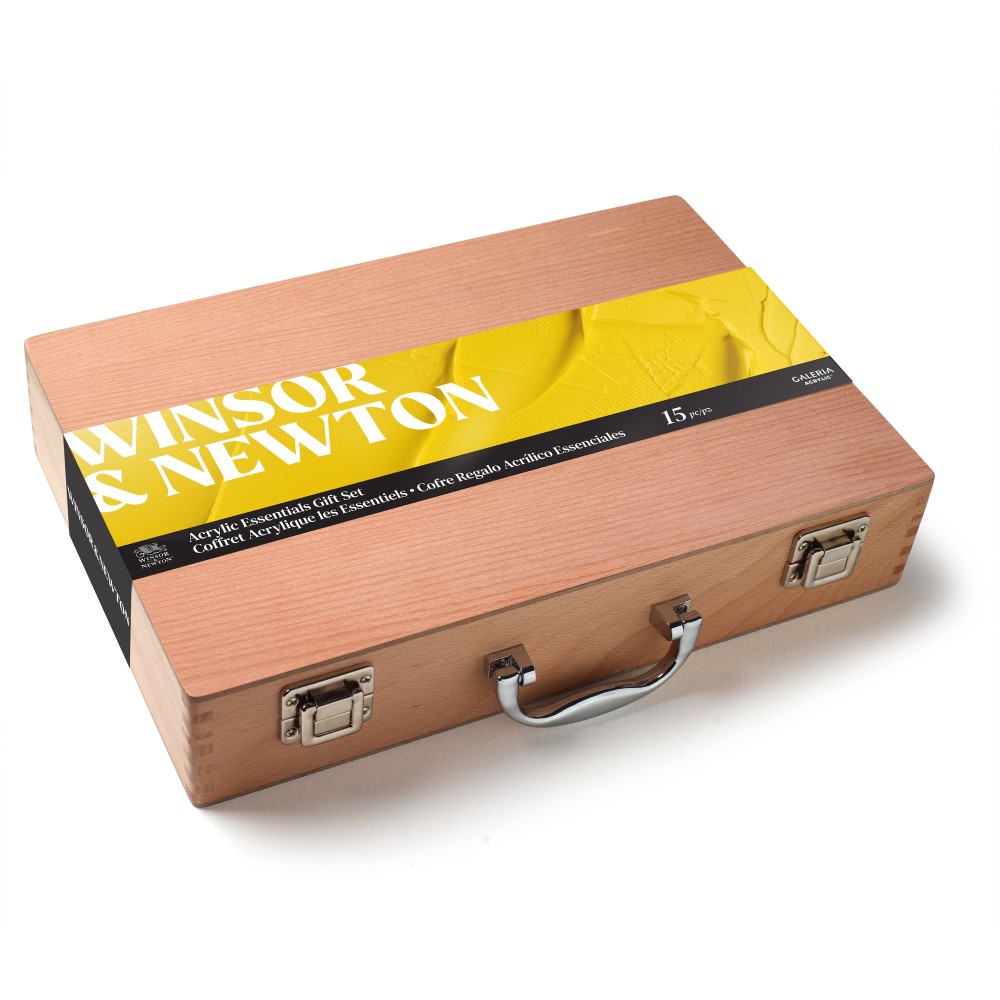 Zestaw farb akrylowych Galeria z akcesoriami - Winsor & Newton - 15 szt.