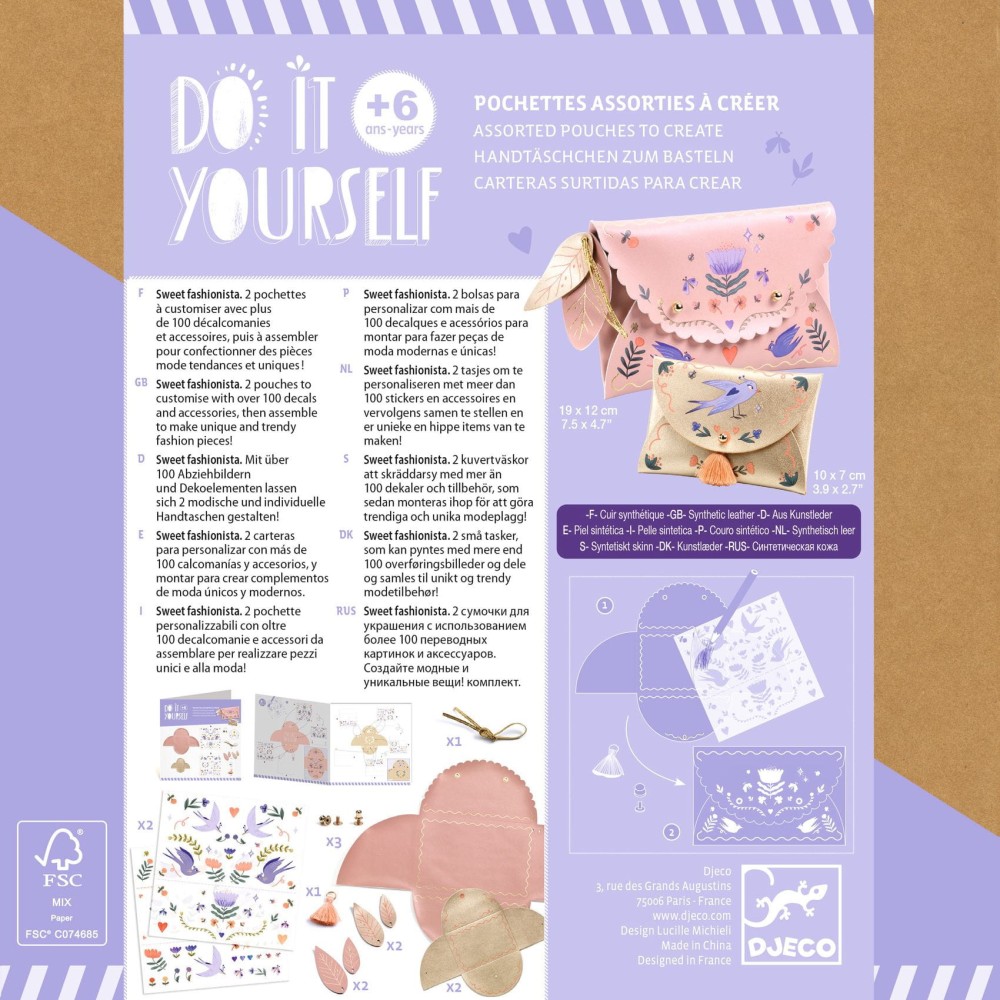 DIY set for kids Pouches - Djeco