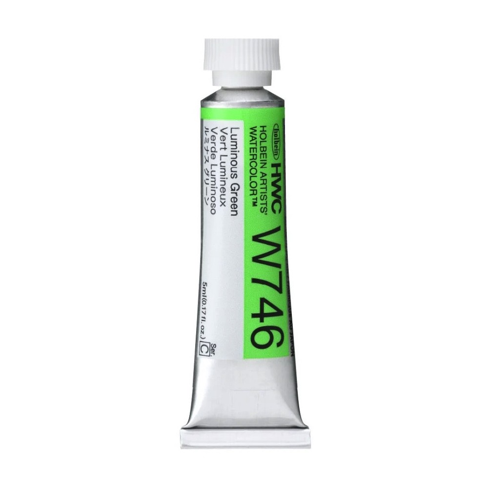Artists' Watercolor paint - Holbein - Luminous Green, 5 ml