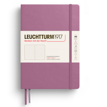 Notatnik w kropki A5 - Leuchtturm1917 - Dusty Rose, twarda okładka