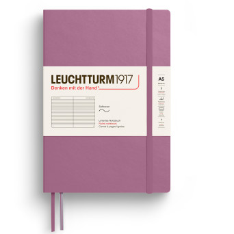 Notatnik w linię A5 - Leuchtturm1917 - Dusty Rose, miękka okładka