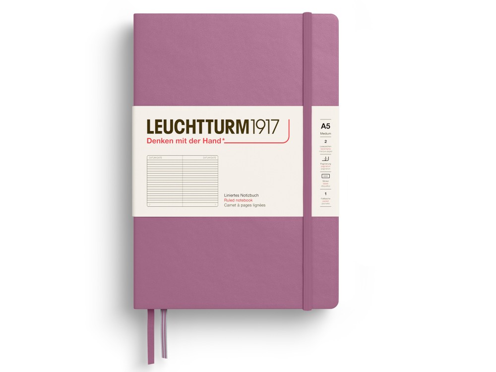 Ruled Notebook A5 - Leuchtturm1917 - Dusty Rose, hardcover