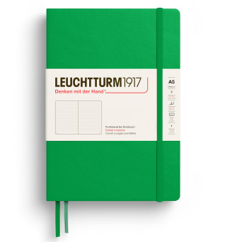 Notatnik w kropki A5 - Leuchtturm1917 - Spring Leaf, twarda okładka