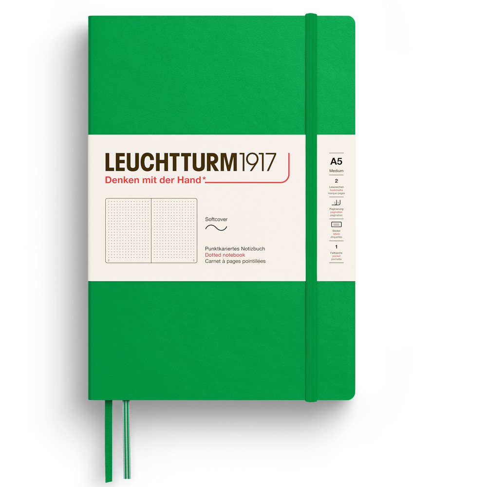 Dotted Notebook A5 - Leuchtturm1917 - Spring Leaf, softcover