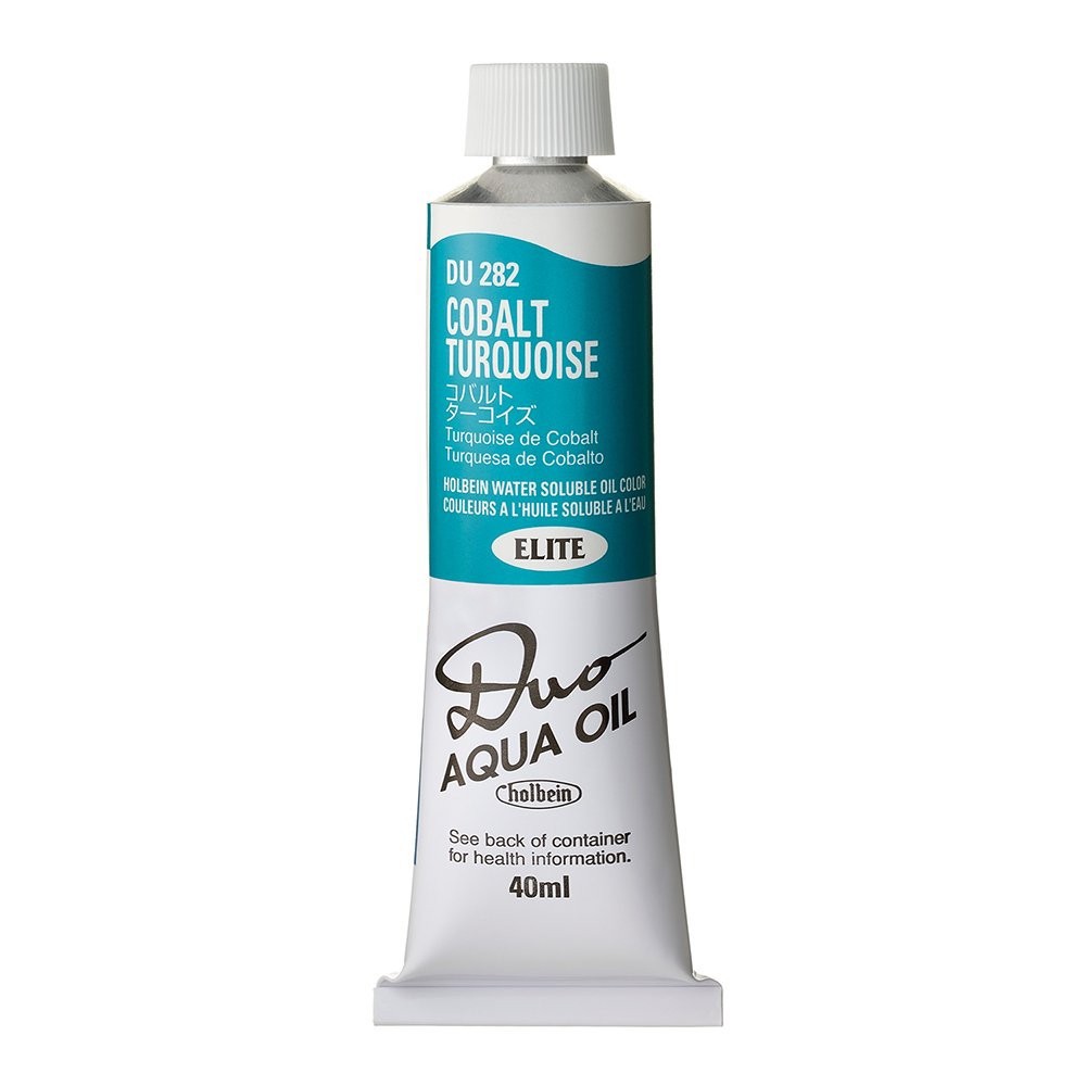 Duo Aqua water soluble oil paint - Holbein - 282, Cobalt Turquoise, 40 ml