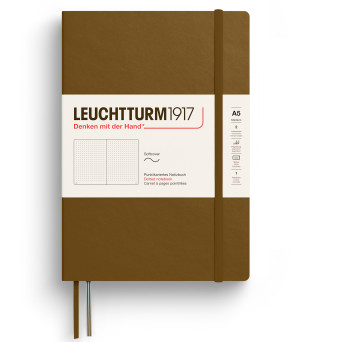 Notatnik w kropki A5 - Leuchtturm1917 - Spice Brown, miękka okładka