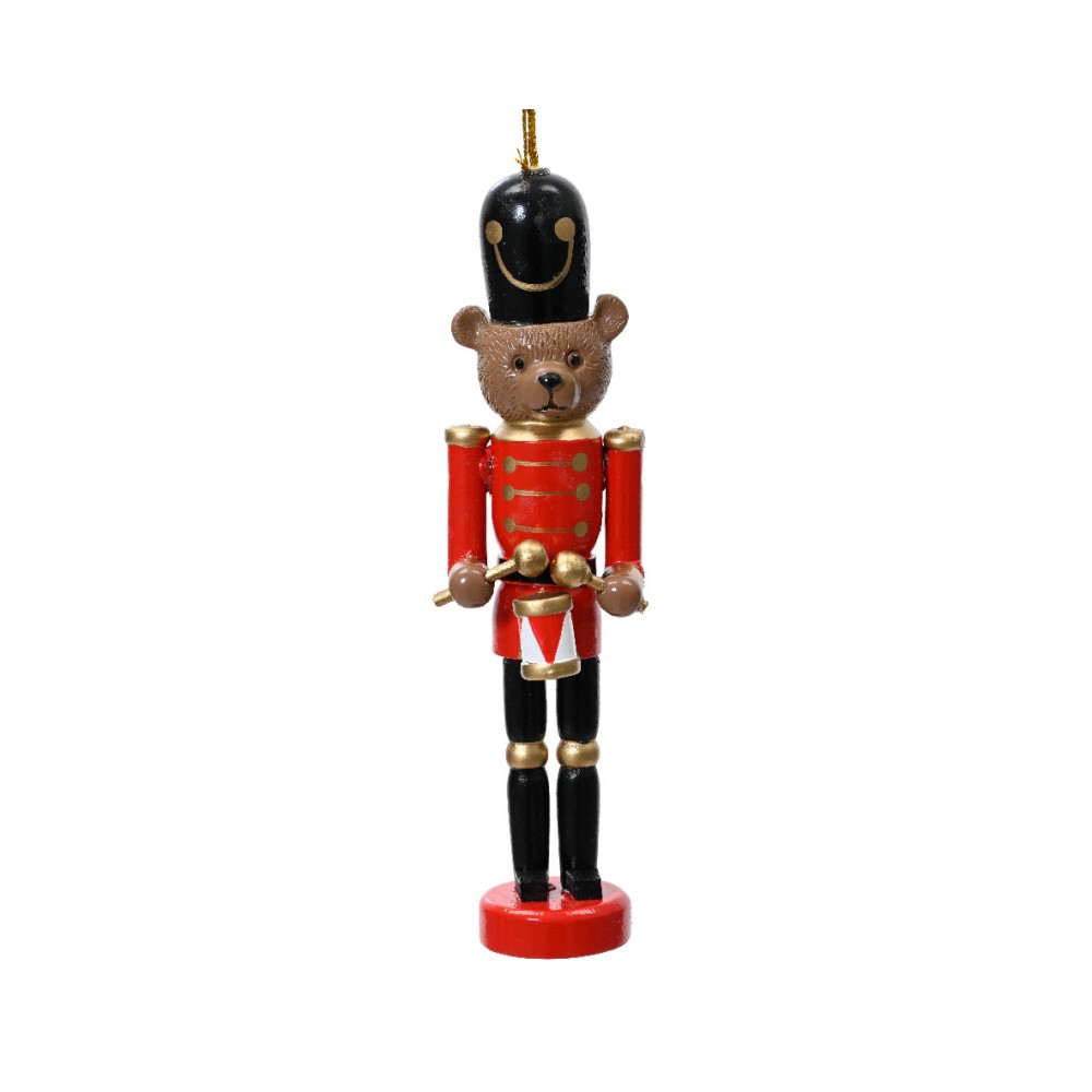 Wooden pendant Bear Nutcracker - 4 x 3 x 12,5 cm