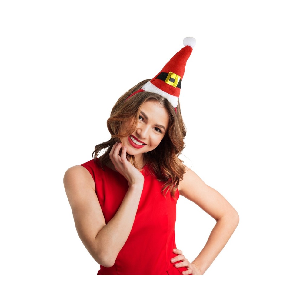Santa Hat headband - red, 19 x 11 cm
