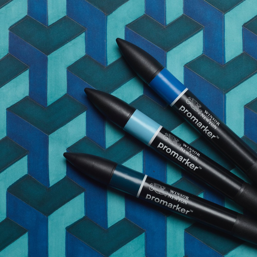 Promarker Set - Winsor & Newton - Blue Tones, 3 pcs.