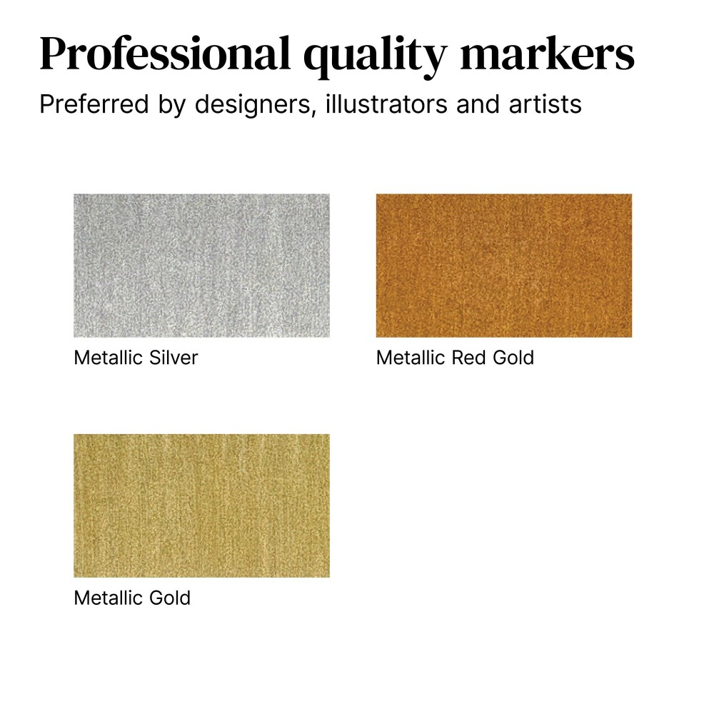 Zestaw Promarker - Winsor & Newton - Metallic Tones, 3 szt.