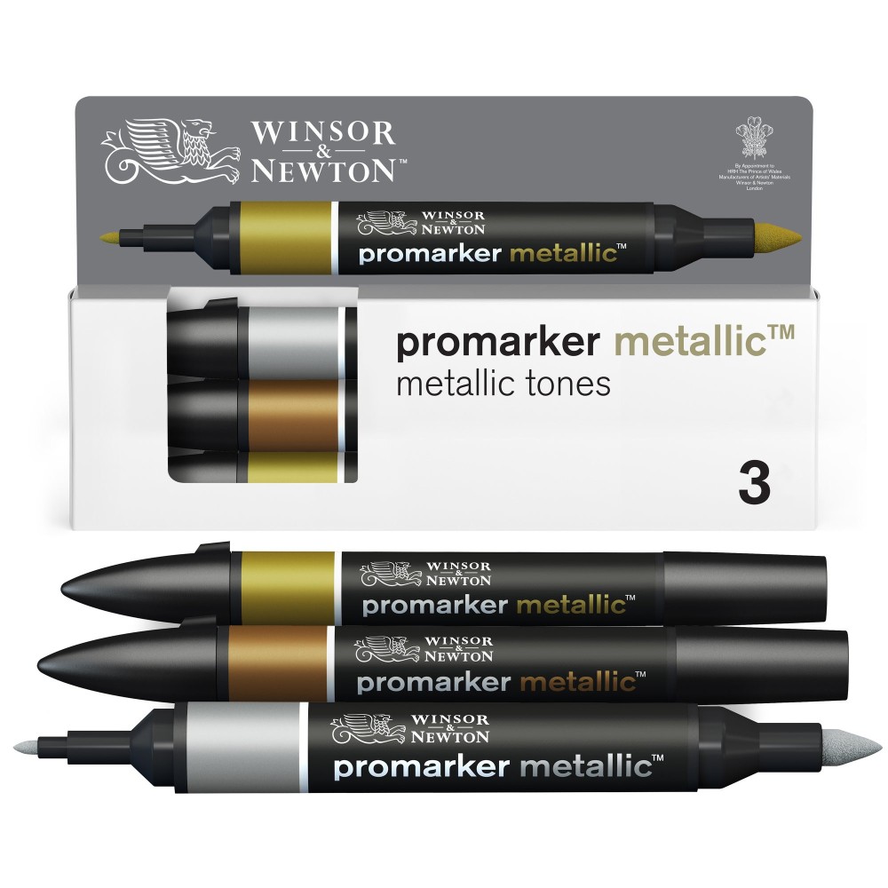 Zestaw Promarker - Winsor & Newton - Metallic Tones, 3 szt.
