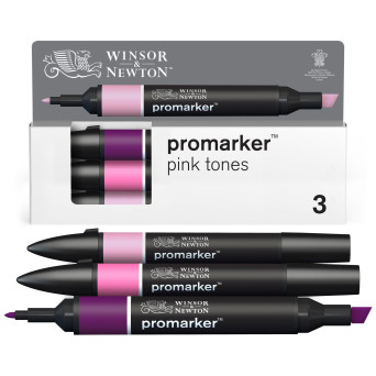 Promarker Set - Winsor & Newton - Pink Tones, 3 pcs.
