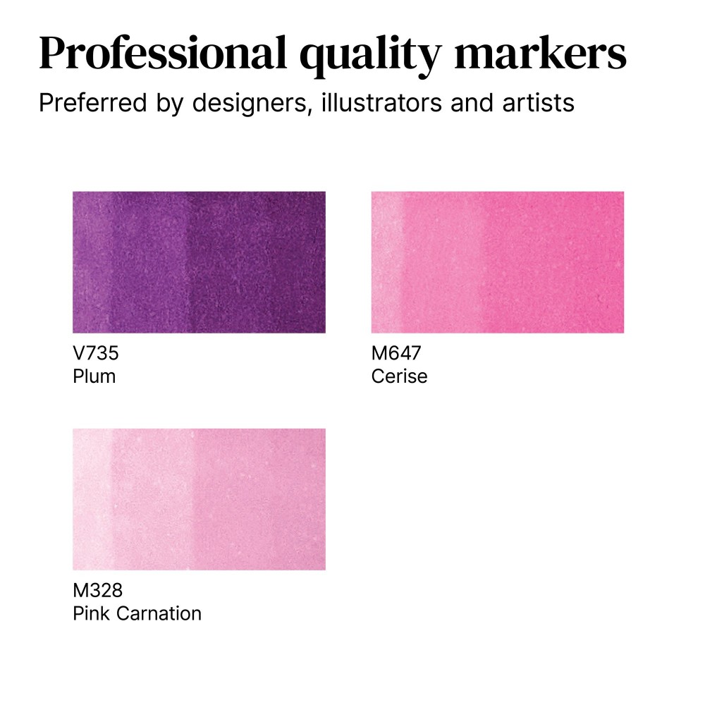Promarker Set - Winsor & Newton - Pink Tones, 3 pcs.